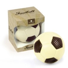chocolate football, made of white chocolate