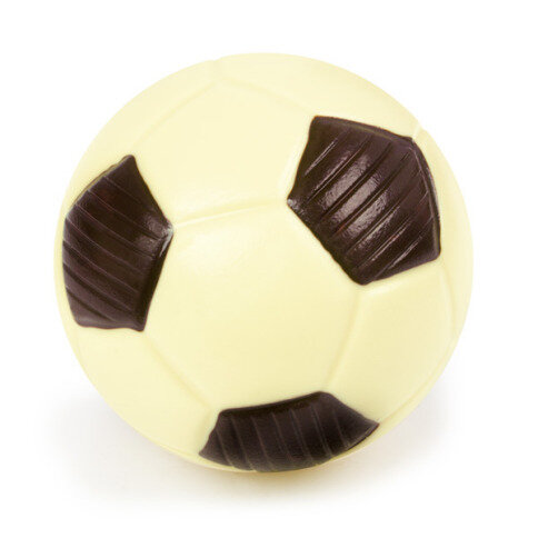 chocolate football, made of white chocolate