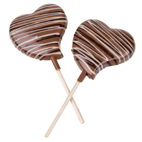 chocolate lollipop for Valentines