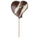 Chocolate lollipop - Heart - Dark
