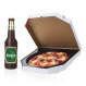 Chocolate beer and pizza set