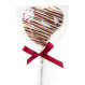 Chocolate lollipop - Heart - White