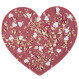 Ruby chocolate heart with rhubarb