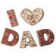 I love Dad in milk chocolate letters