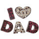 I love Dad in dark chocolate letters
