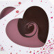 Chocolate Heart - Harmony - Ruby and dark